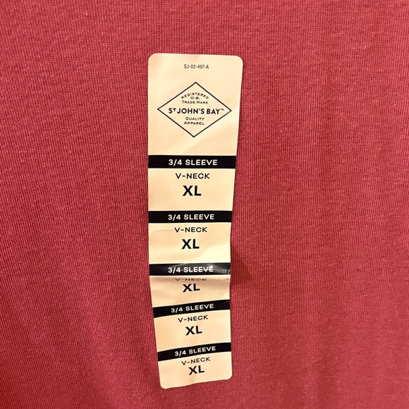 St. John's Bay 3/4 Sleeve T-Shirts - Rust and Blue NWT - Picture 2 of 13